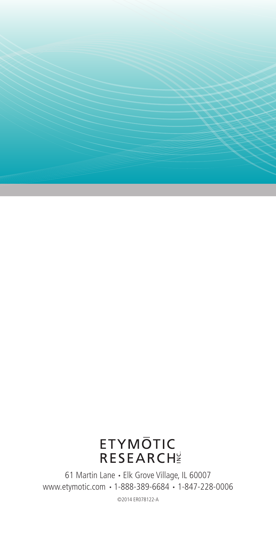 61 martin lane | Etymotic ER•200DW8 Personal Noise Dosimeter with Data Logging User Manual | Page 47 / 47