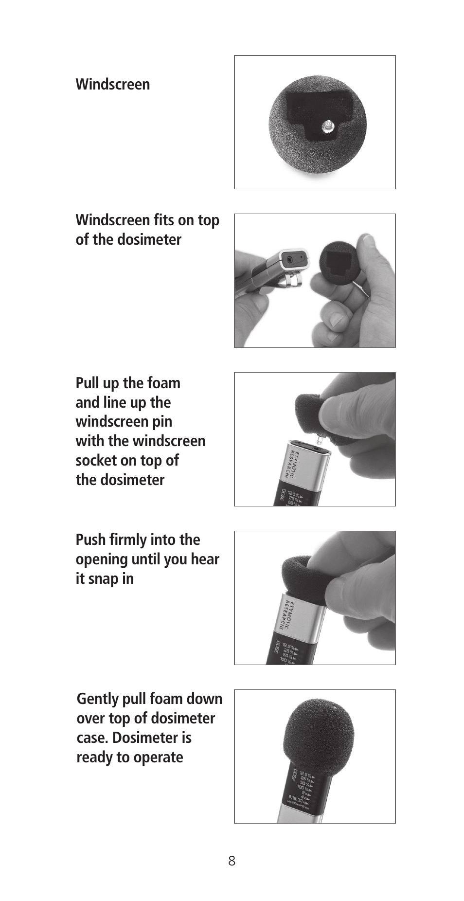 Etymotic ER•200DW8 Personal Noise Dosimeter with Data Logging User Manual | Page 8 / 47