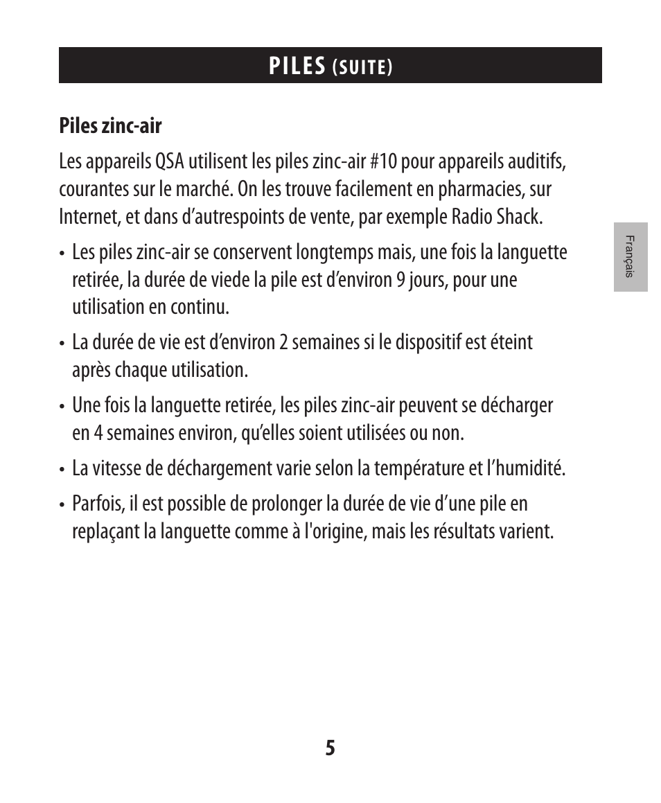 Piles | Etymotic The BEAN® Quiet Sound Amplifier® User Manual | Page 20 / 86