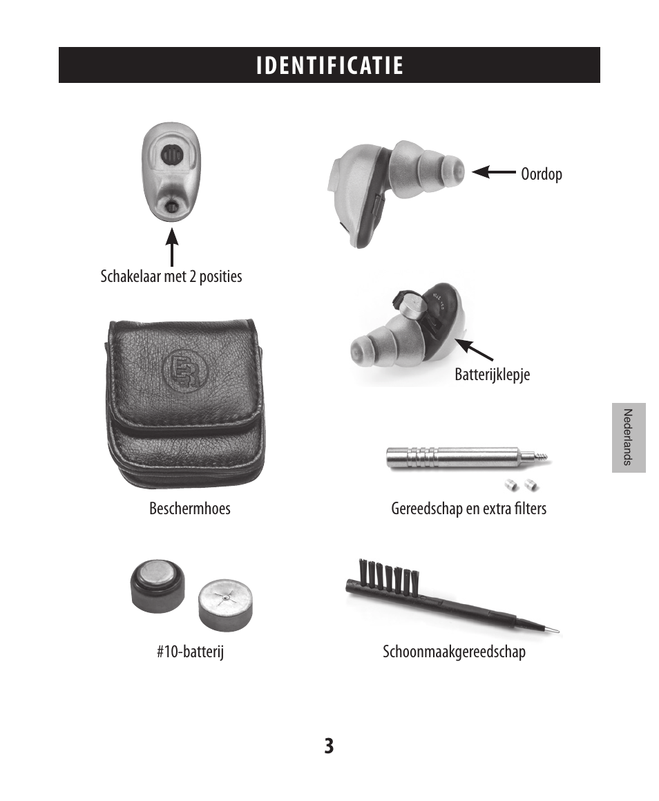 Identificatie | Etymotic The BEAN® Quiet Sound Amplifier® User Manual | Page 46 / 86