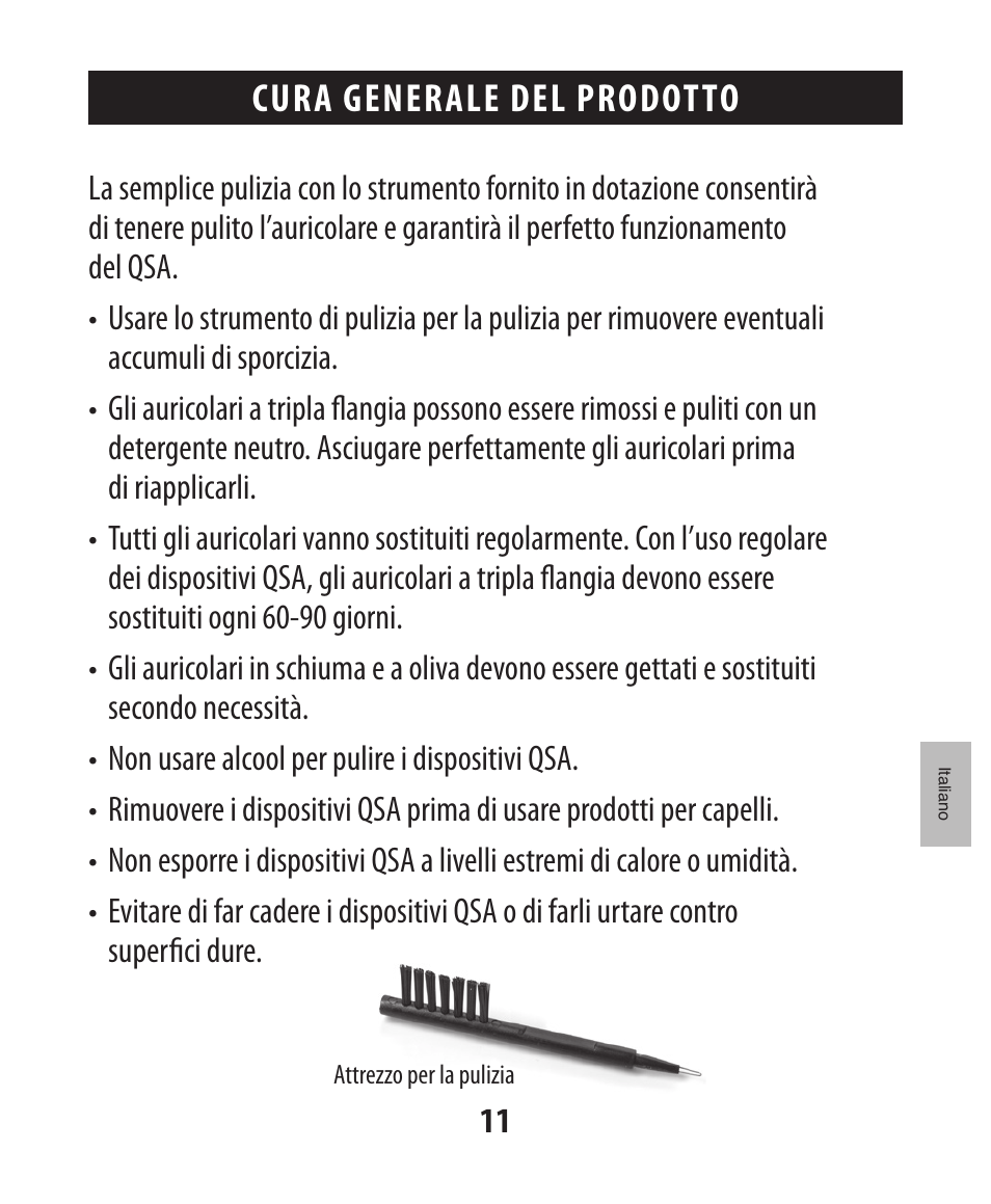 Cura generale del prodotto | Etymotic The BEAN® Quiet Sound Amplifier® User Manual | Page 68 / 86