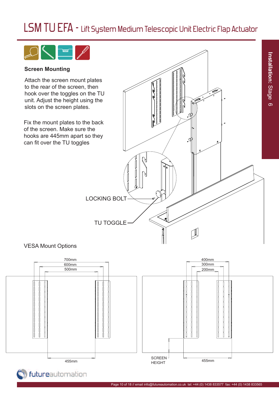 Lsm tu efa | Future Automation LSM-TU-EFA User Manual | Page 11 / 20