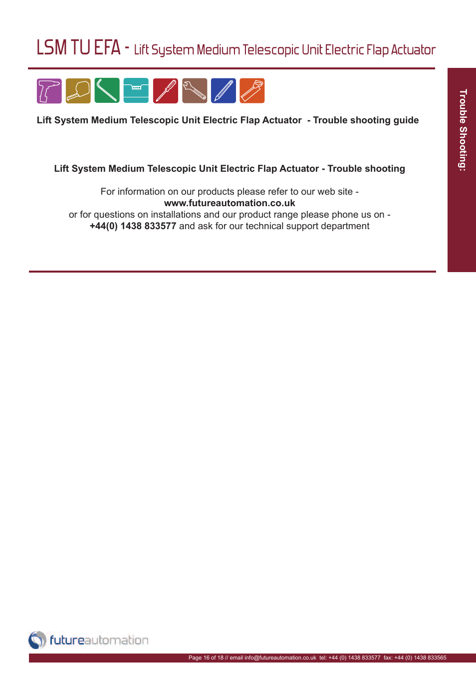 Lsm tu efa | Future Automation LSM-TU-EFA User Manual | Page 17 / 20