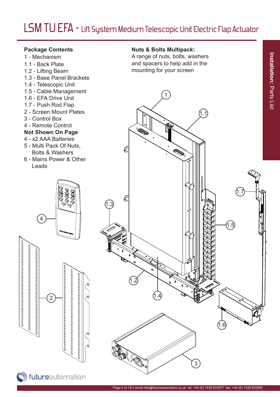 Lsm tu efa | Future Automation LSM-TU-EFA User Manual | Page 5 / 20