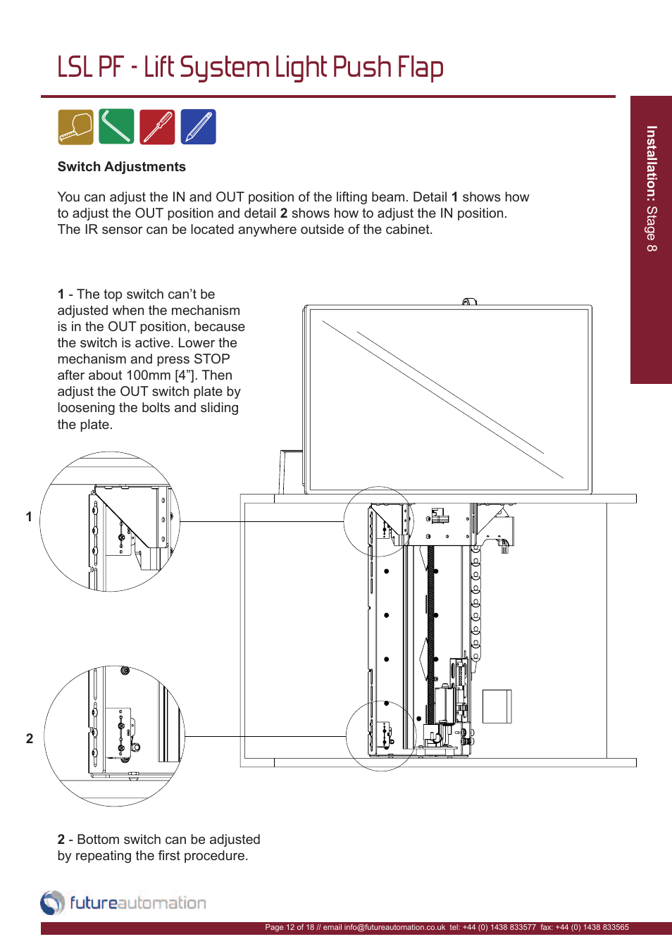 Lsl pf - lift system light push flap | Future Automation LSL-PF User Manual | Page 13 / 20