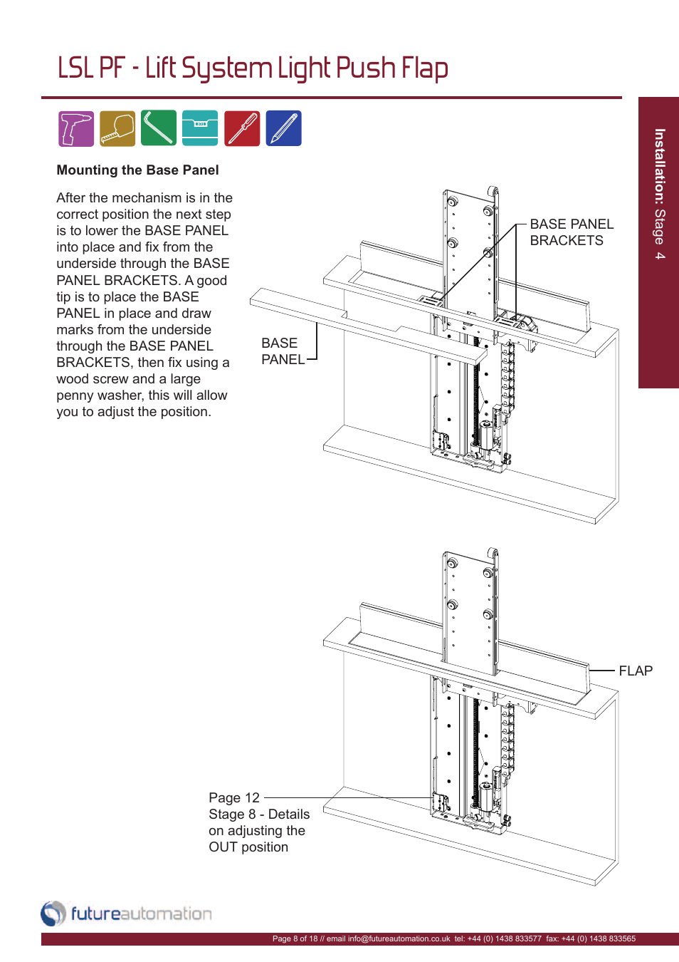 Lsl pf - lift system light push flap | Future Automation LSL-PF User Manual | Page 9 / 20