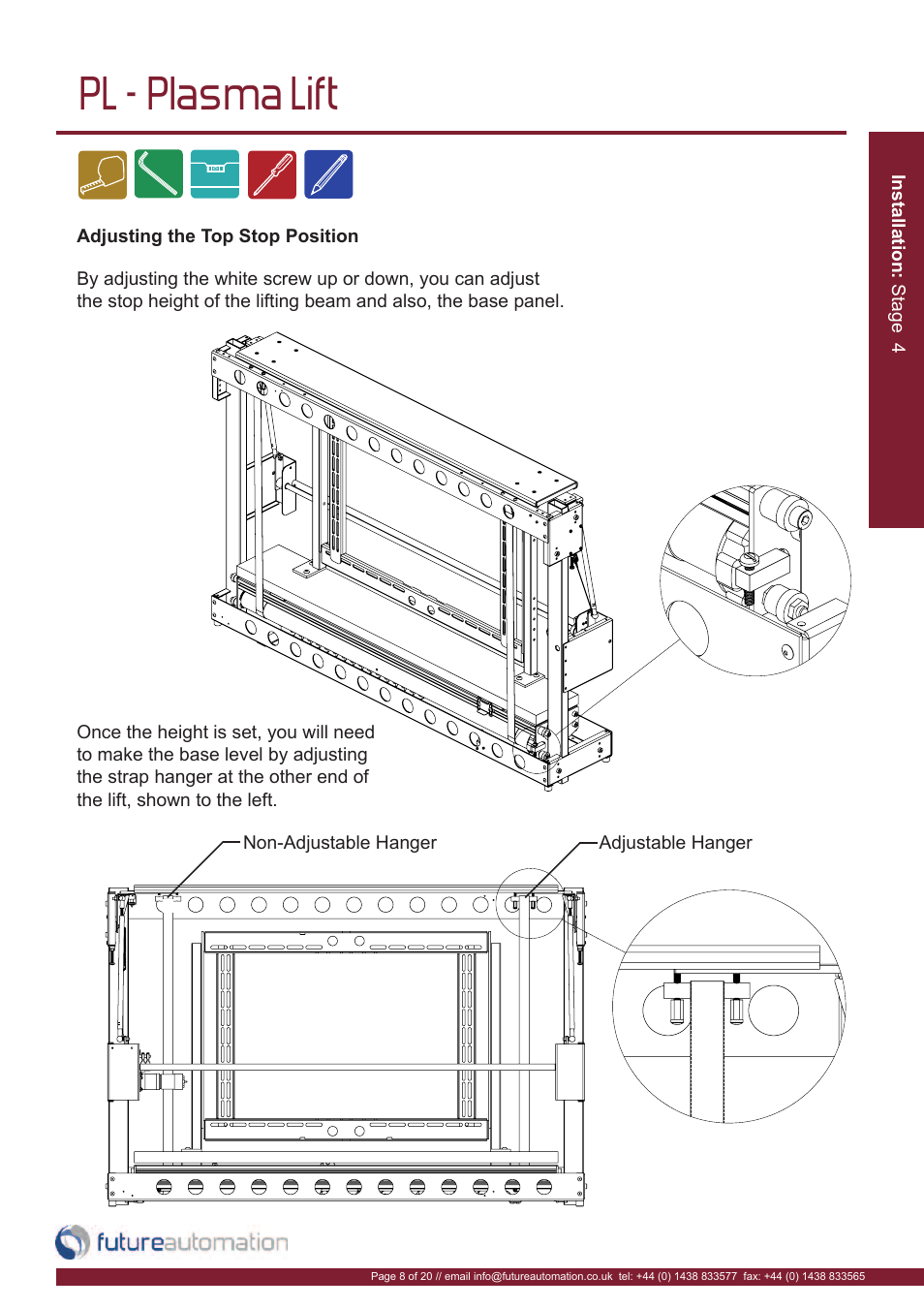 Pl - plasma lift | Future Automation PL User Manual | Page 9 / 22