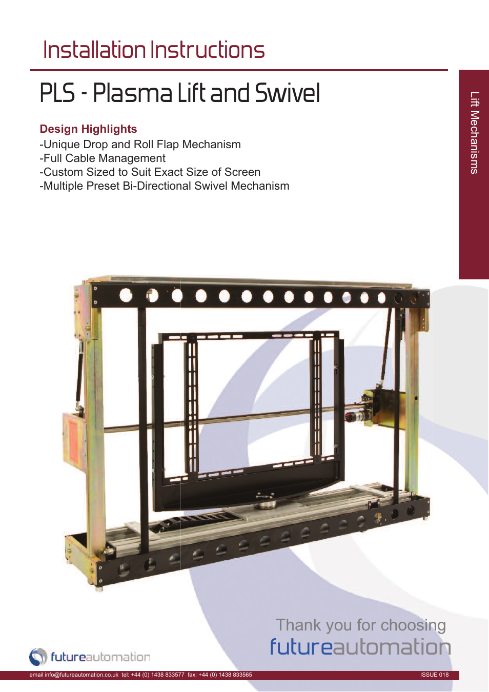 Future Automation PLS User Manual | 24 pages