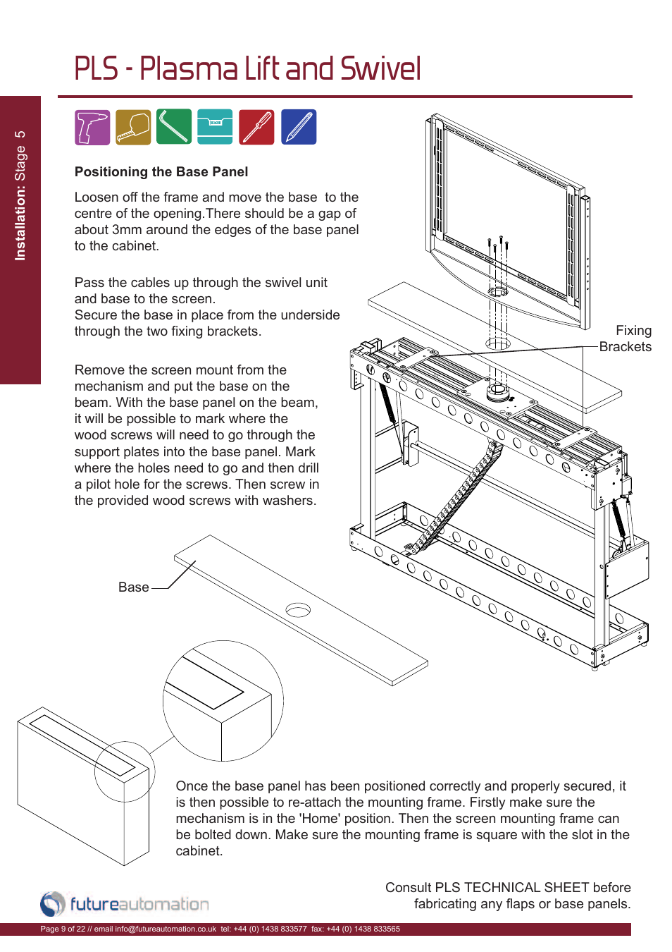 Pls - plasma lift and swivel | Future Automation PLS User Manual | Page 10 / 24