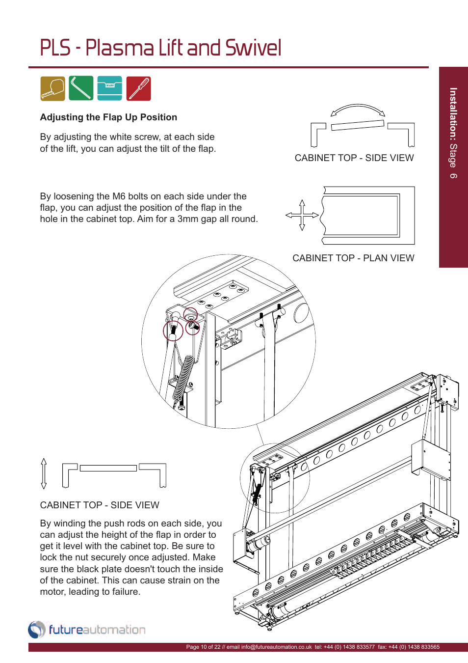 Pls - plasma lift and swivel | Future Automation PLS User Manual | Page 11 / 24