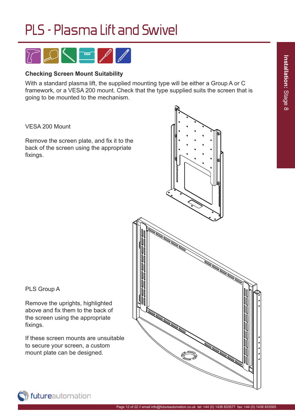 Pls - plasma lift and swivel | Future Automation PLS User Manual | Page 13 / 24