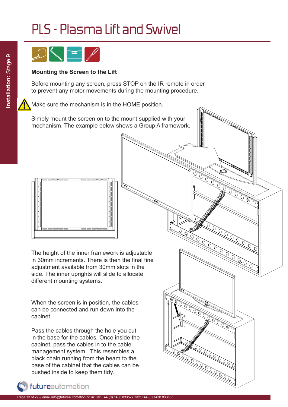 Pls - plasma lift and swivel | Future Automation PLS User Manual | Page 14 / 24
