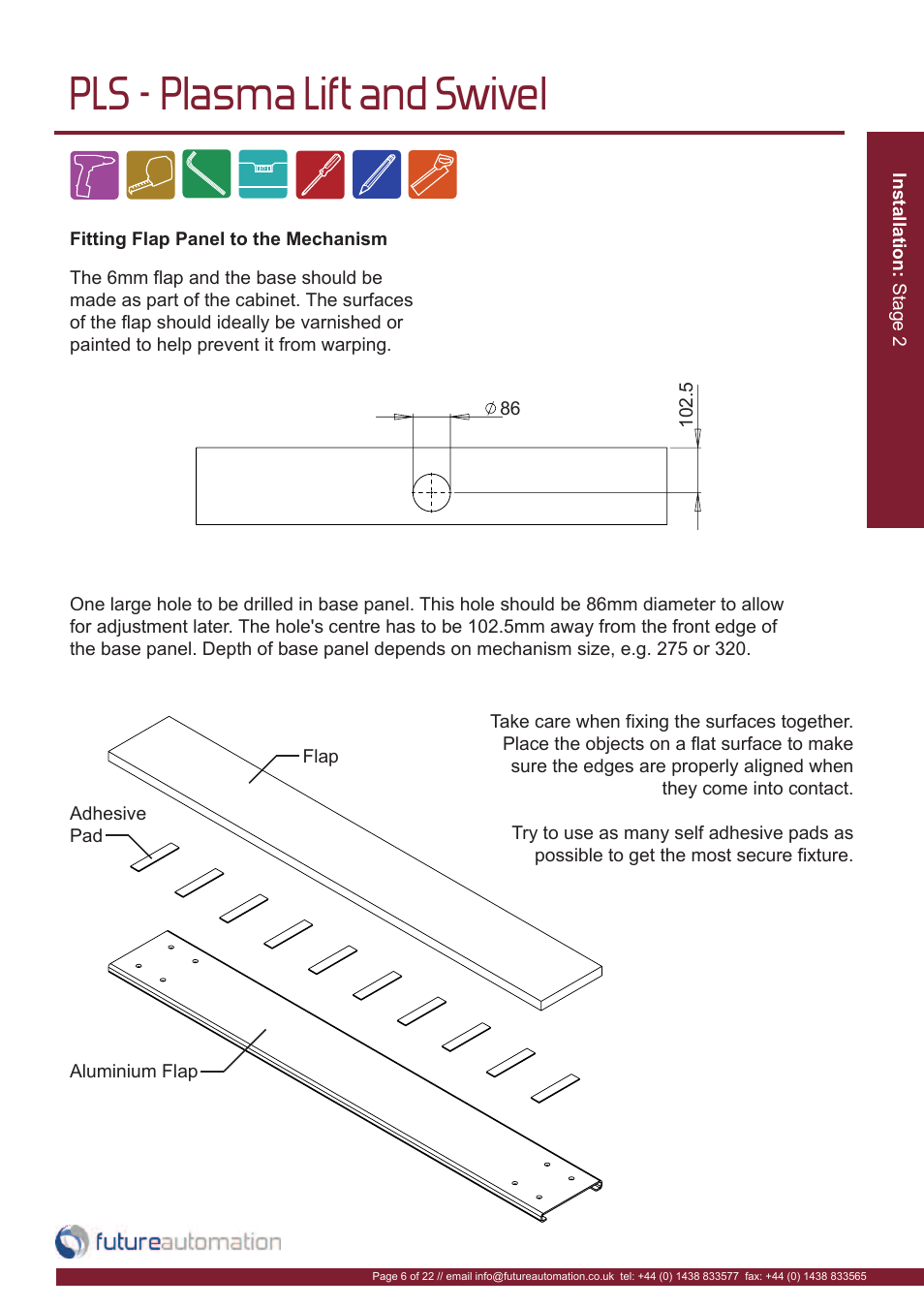 Pls - plasma lift and swivel | Future Automation PLS User Manual | Page 7 / 24