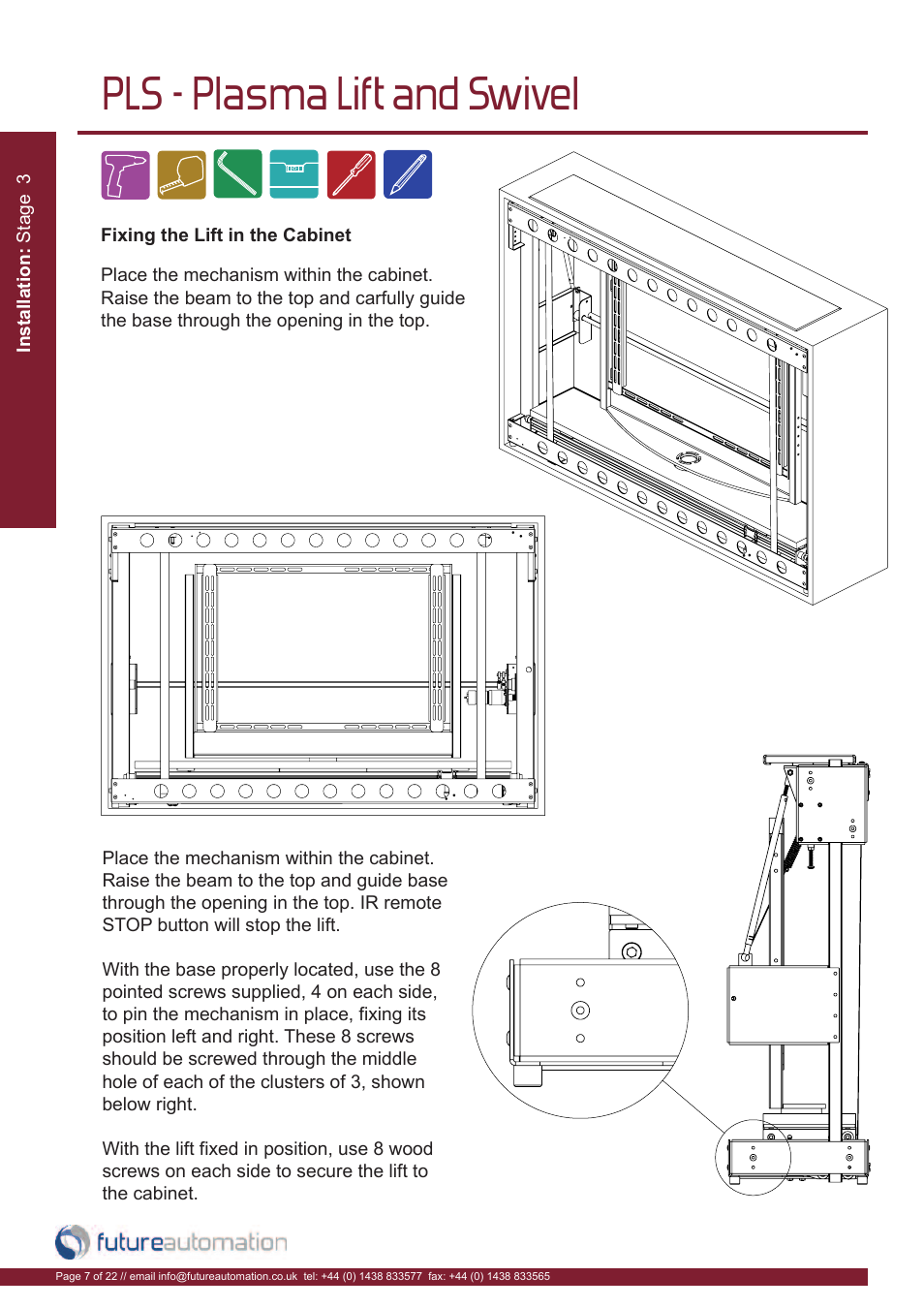 Pls - plasma lift and swivel | Future Automation PLS User Manual | Page 8 / 24