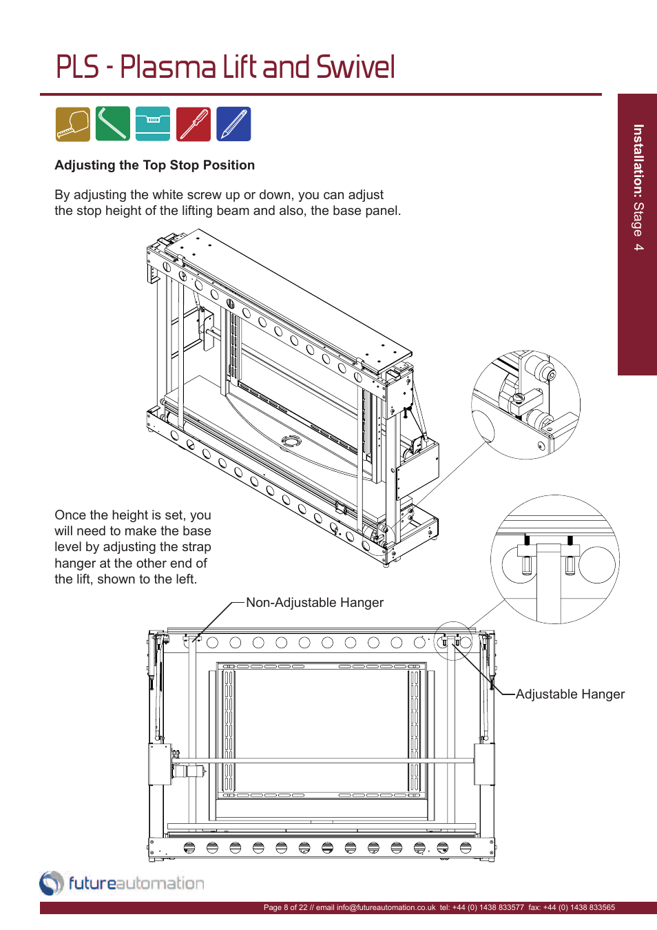 Pls - plasma lift and swivel | Future Automation PLS User Manual | Page 9 / 24