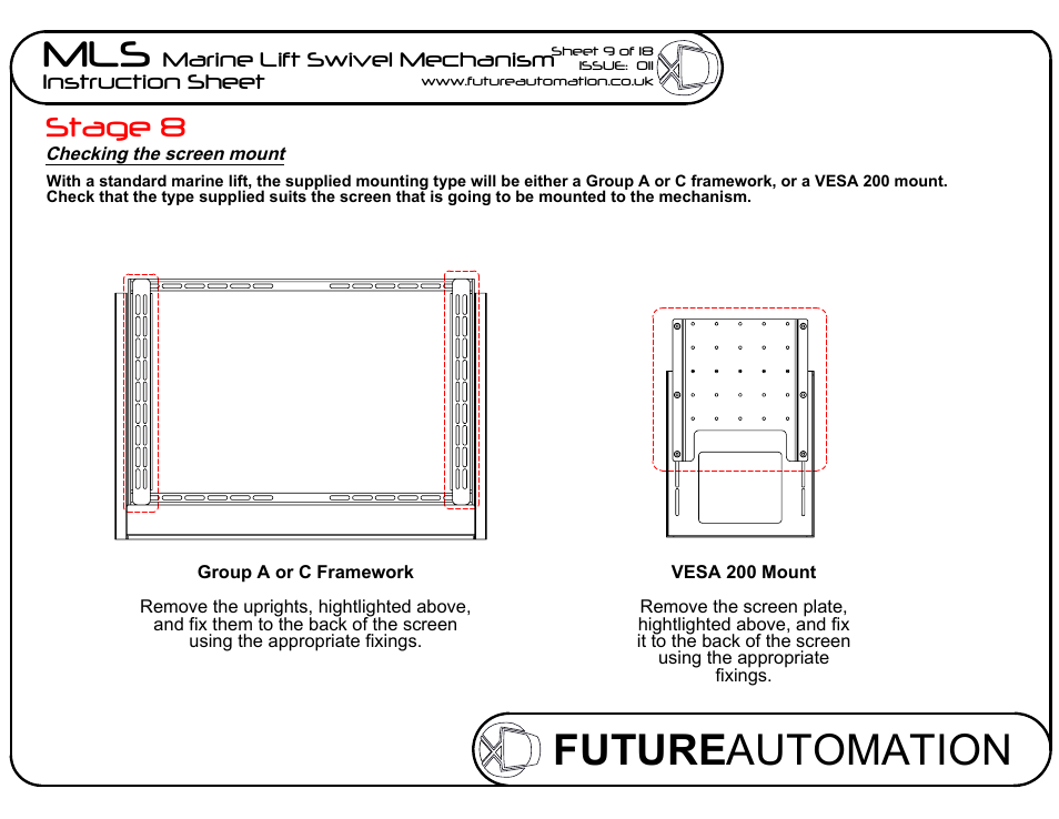 Sheet20, Drawing view101, Drawing view102 | Future automation mls, Stage 8 | Future Automation MLS User Manual | Page 10 / 19