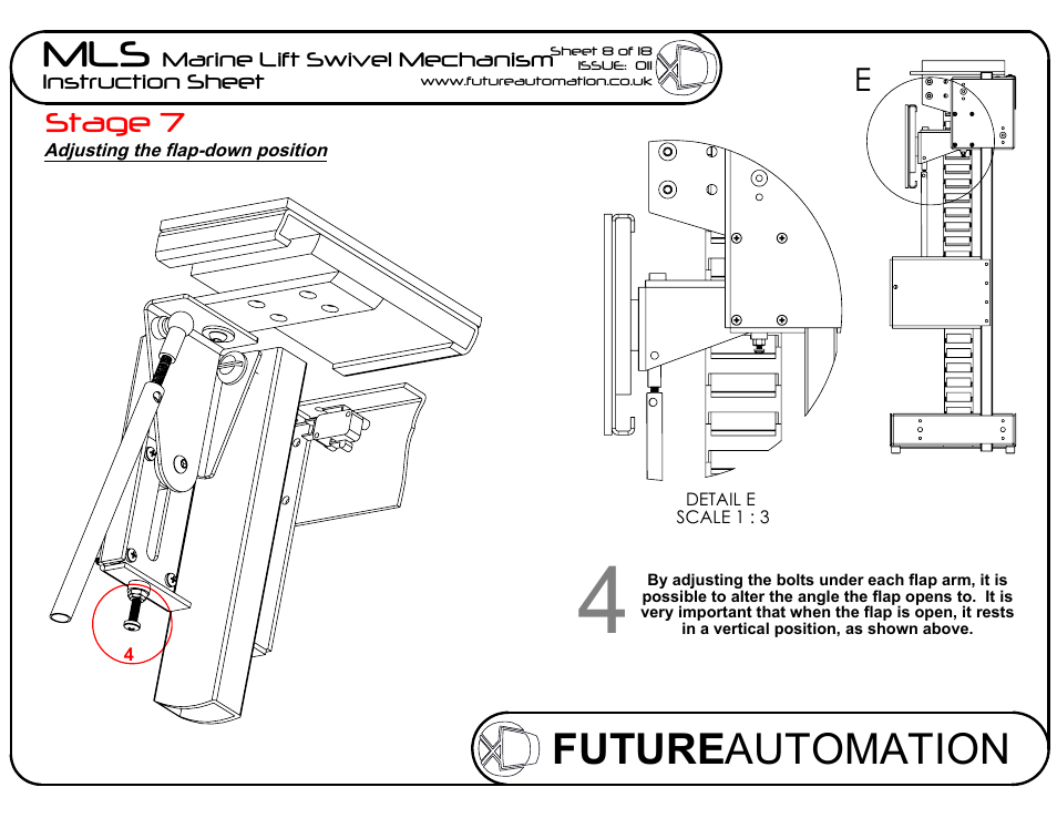 Sheet19, Drawing view97, Drawing view98 | Detail view e (1 : 3), Future automation mls, Stage 7 | Future Automation MLS User Manual | Page 9 / 19