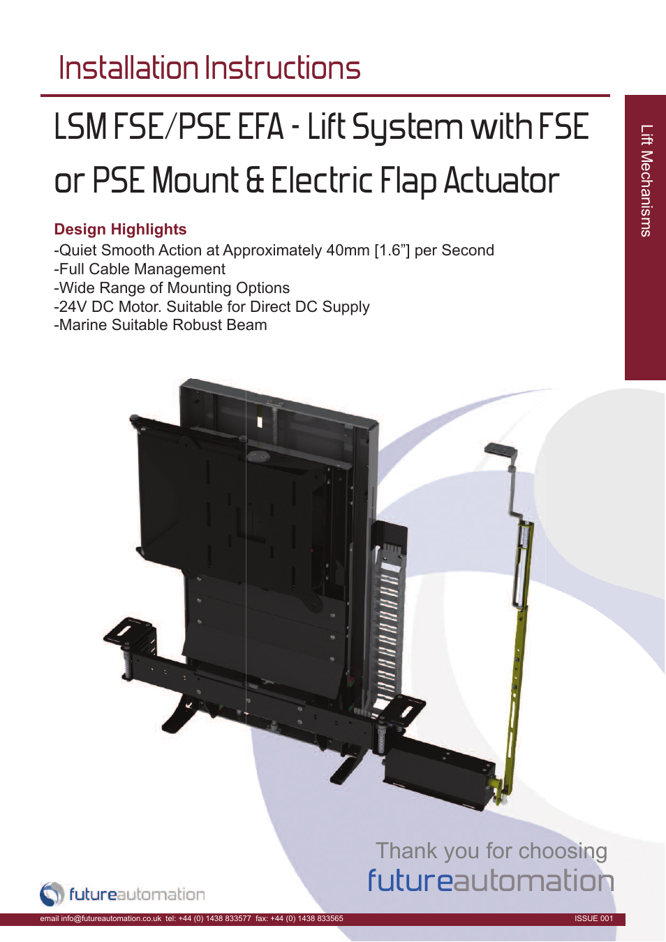 Future Automation LSM-FSE User Manual | 22 pages