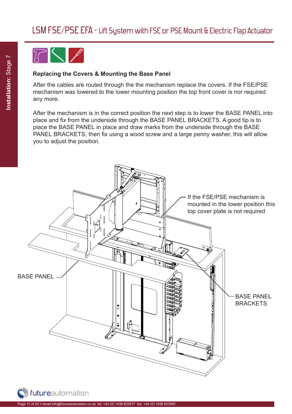 Lsm fse/pse efa | Future Automation LSM-FSE User Manual | Page 12 / 22