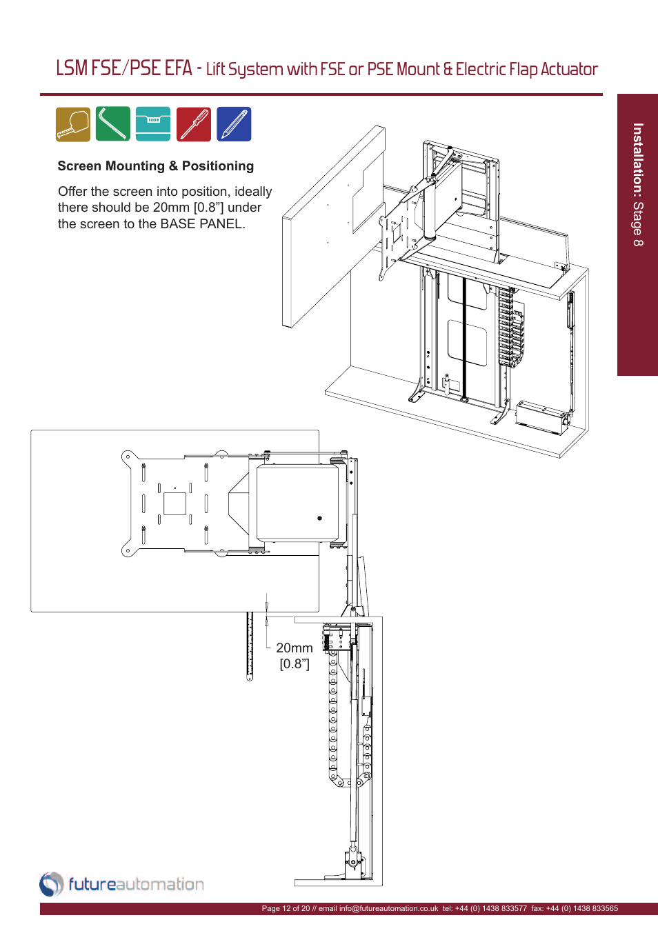 Lsm fse/pse efa | Future Automation LSM-FSE User Manual | Page 13 / 22