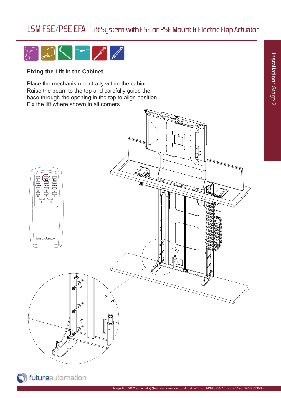 Lsm fse/pse efa | Future Automation LSM-FSE User Manual | Page 7 / 22