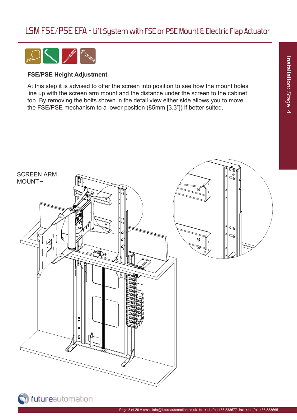 Lsm fse/pse efa | Future Automation LSM-FSE User Manual | Page 9 / 22