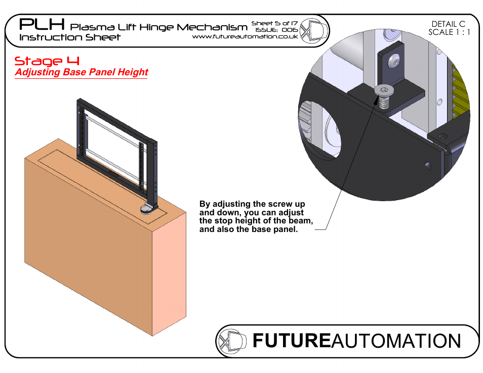 Sheet6, Drawing view78, Detail view c (1 : 1) | Drawing view129, Future automation plh, Stage 4 | Future Automation PLH User Manual | Page 6 / 18