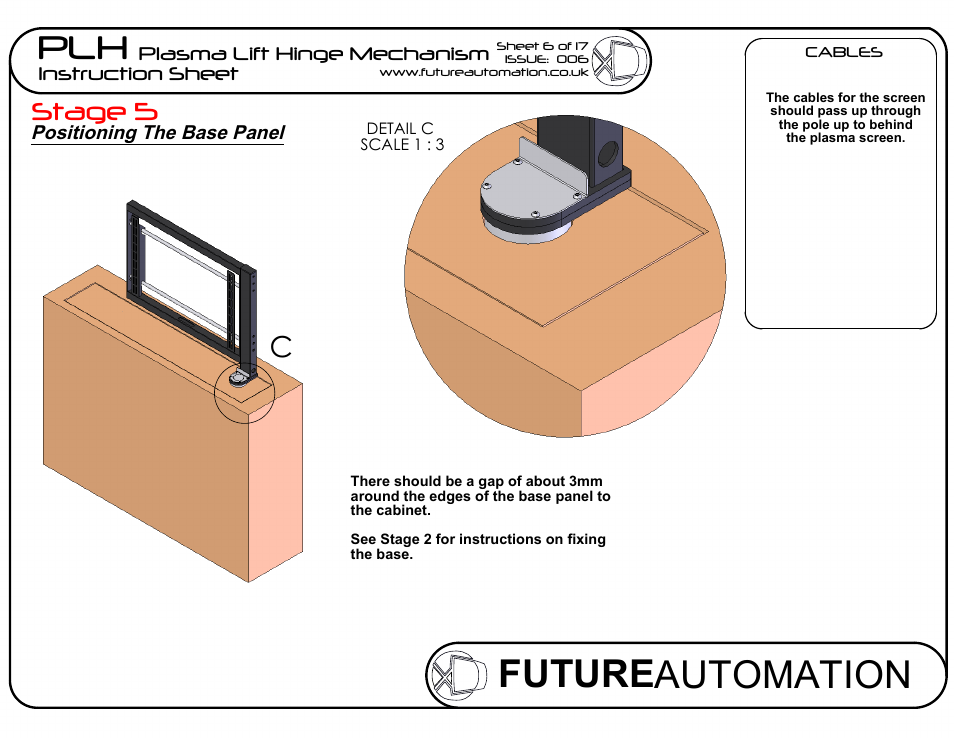 Sheet7, Drawing view130, Detail view c (1 : 3) | Future automation plh, Stage 5 | Future Automation PLH User Manual | Page 7 / 18