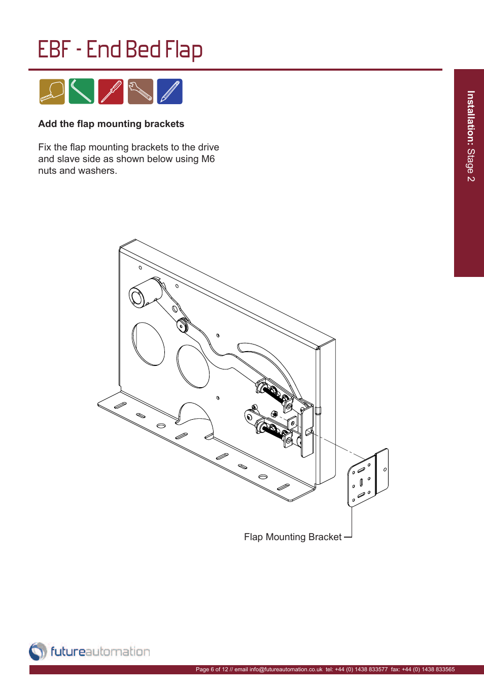 Ebf - end bed flap | Future Automation UBL User Manual | Page 7 / 14