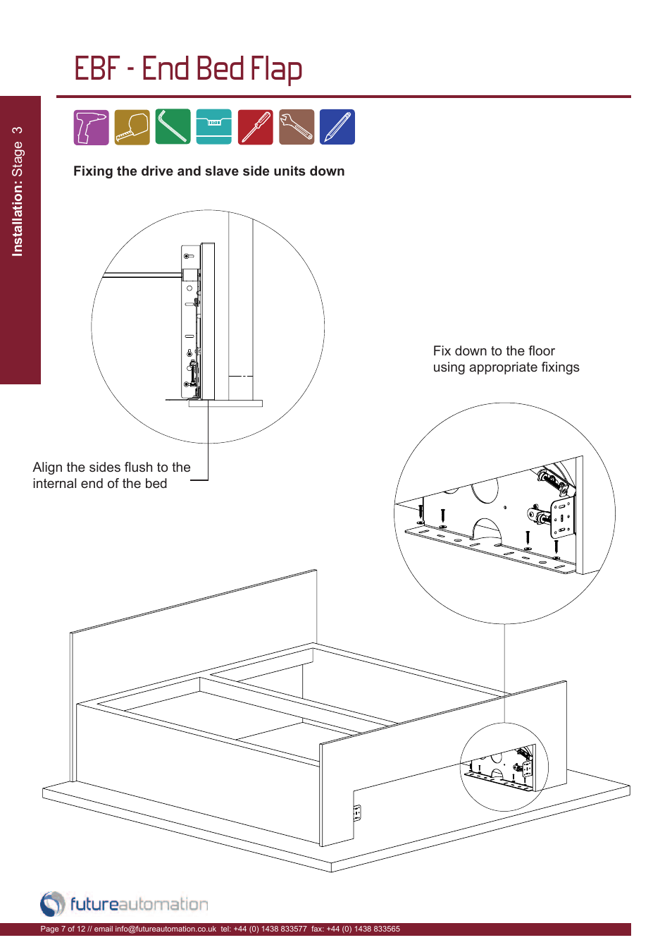 Ebf - end bed flap | Future Automation UBL User Manual | Page 8 / 14