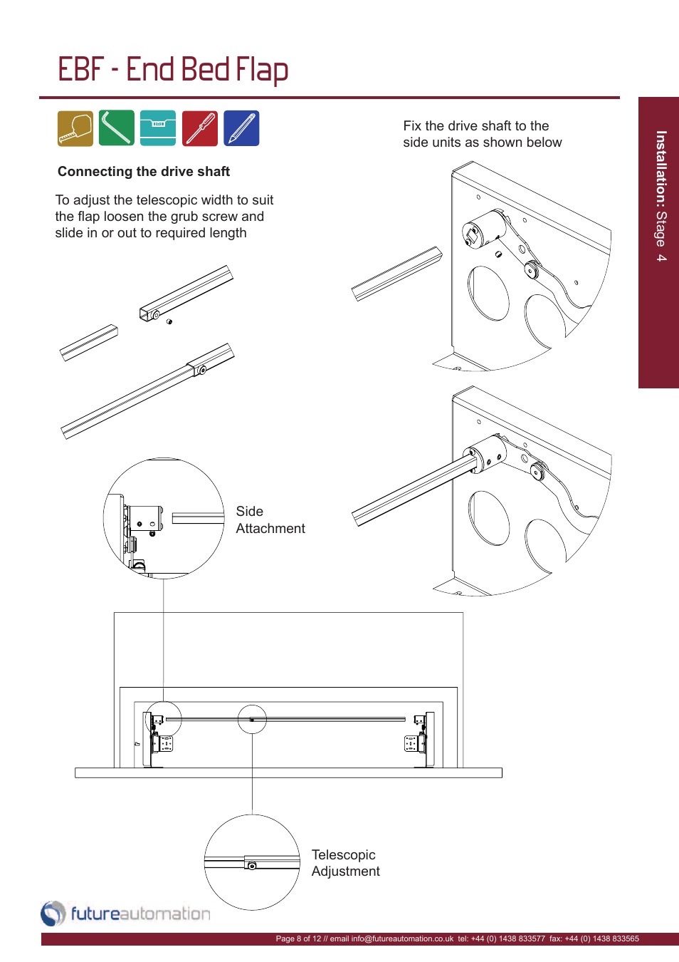 Ebf - end bed flap | Future Automation UBL User Manual | Page 9 / 14