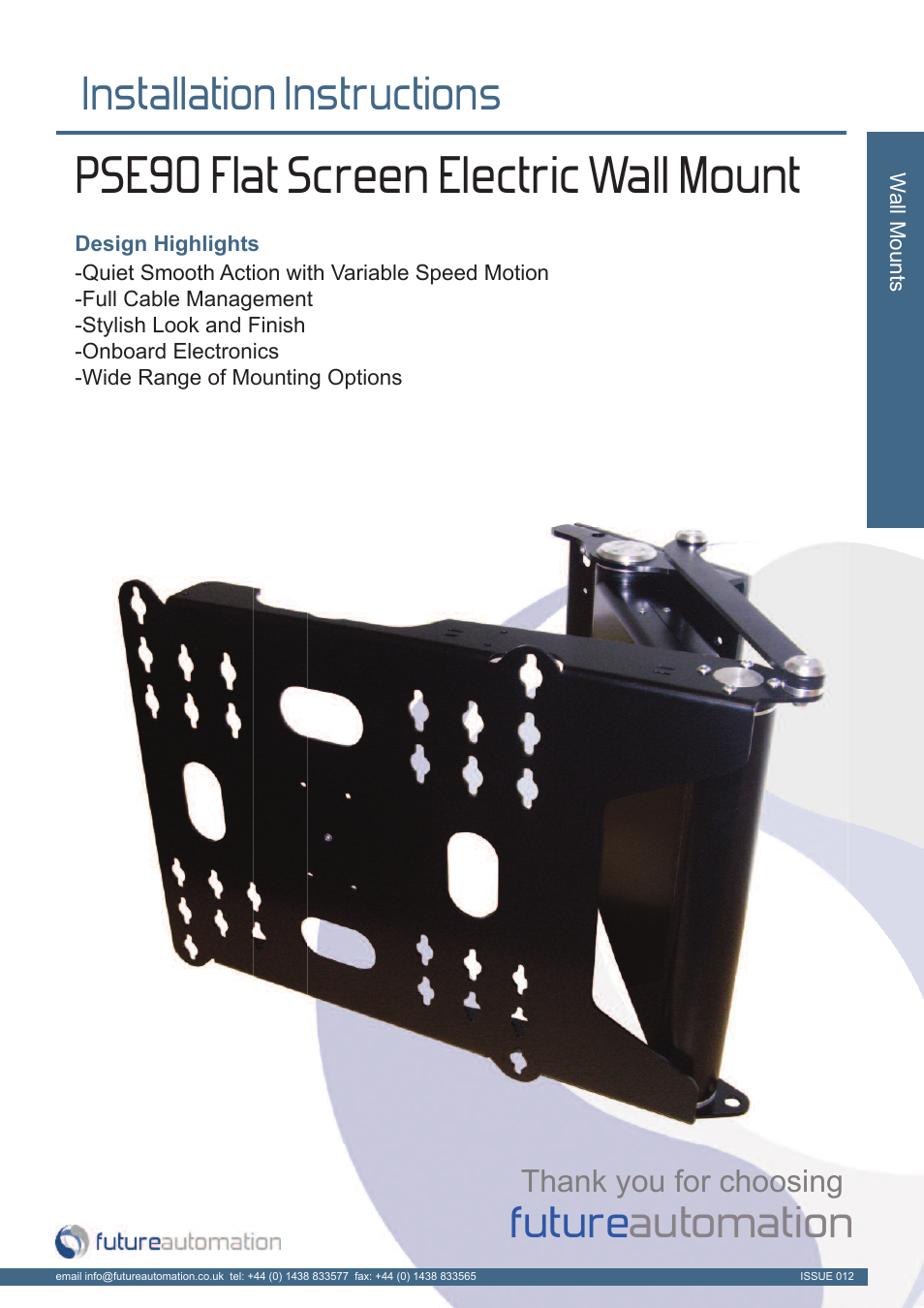 Future Automation PSE90 User Manual | 19 pages