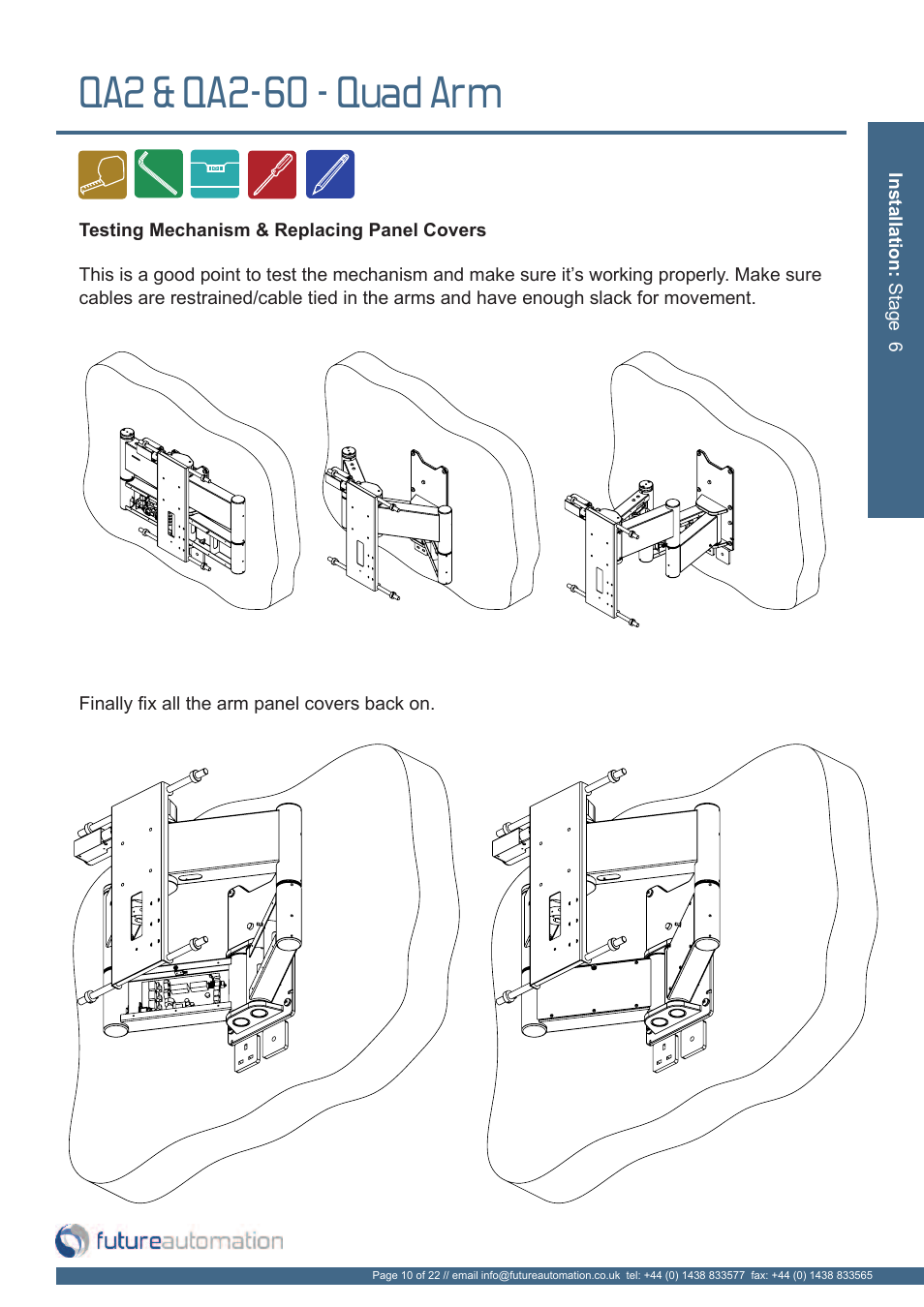 Qa2 & qa2-60 - quad arm | Future Automation QA2 User Manual | Page 11 / 24