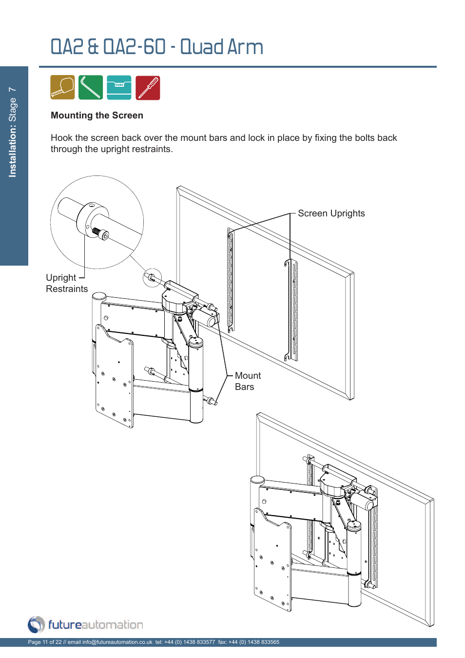 Qa2 & qa2-60 - quad arm | Future Automation QA2 User Manual | Page 12 / 24