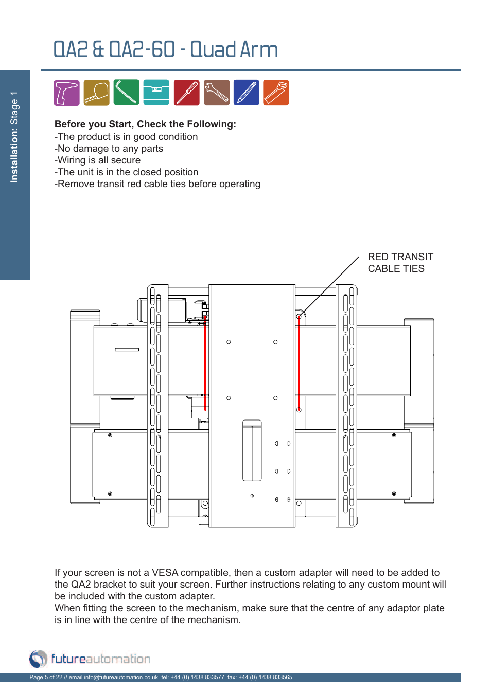 Qa2 & qa2-60 - quad arm | Future Automation QA2 User Manual | Page 6 / 24