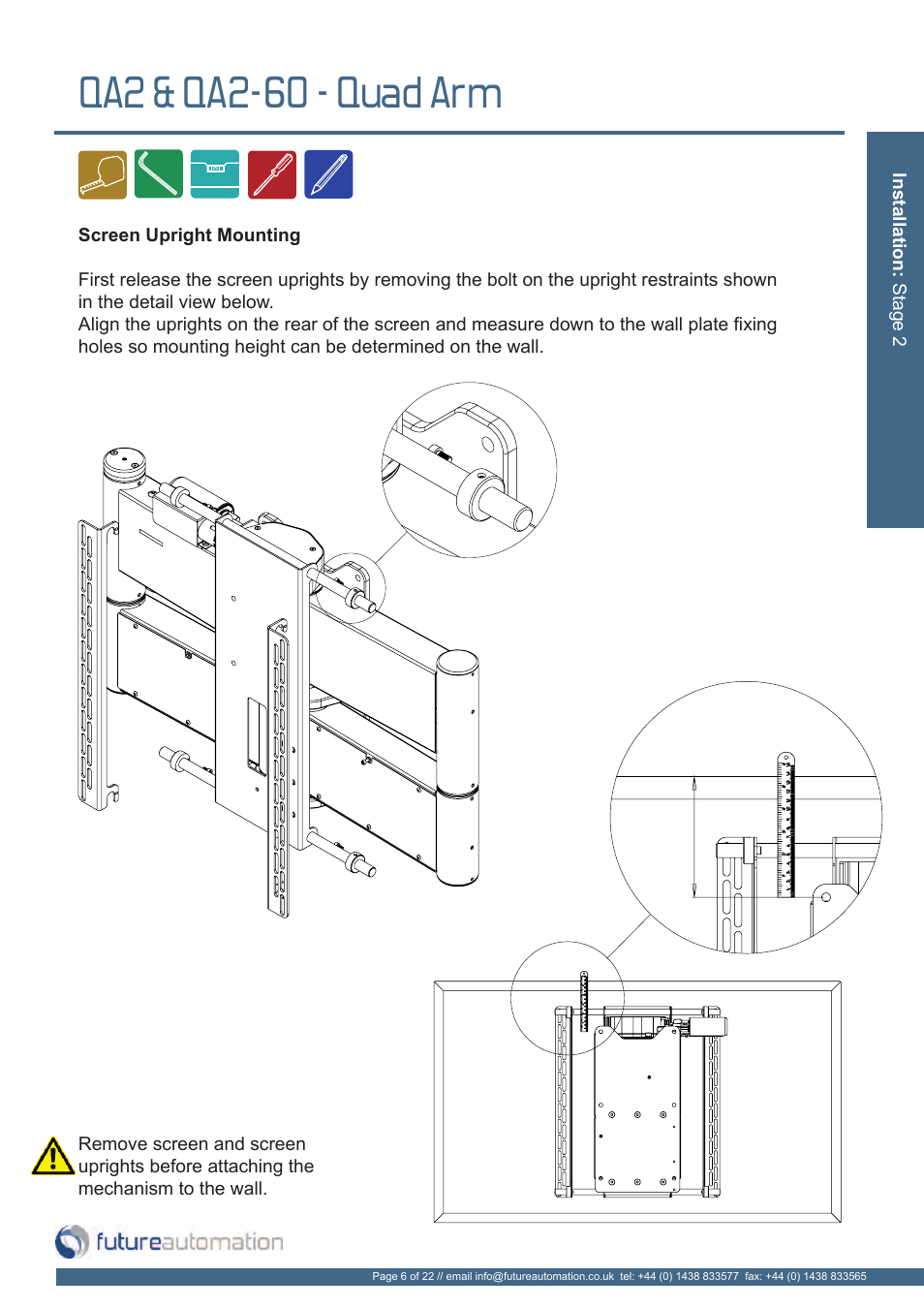 Qa2 & qa2-60 - quad arm | Future Automation QA2 User Manual | Page 7 / 24