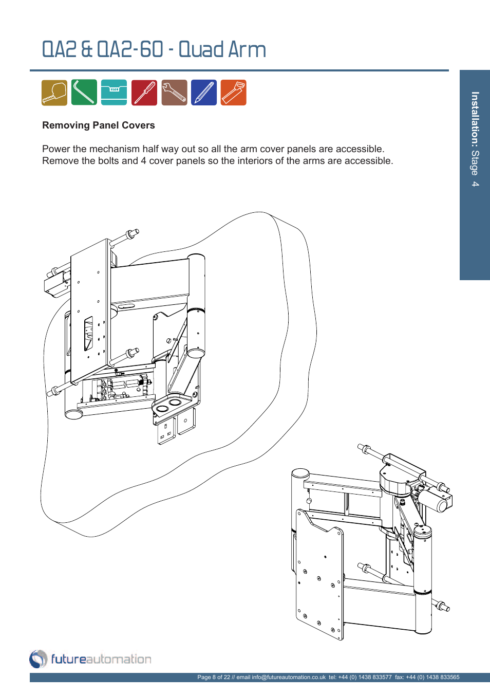 Qa2 & qa2-60 - quad arm | Future Automation QA2 User Manual | Page 9 / 24