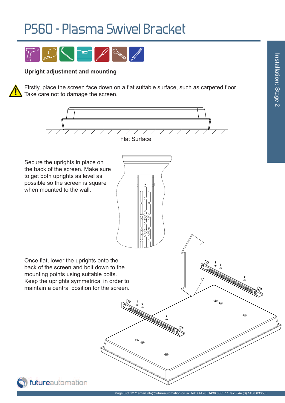 Ps60 - plasma swivel bracket | Future Automation PS60 User Manual | Page 7 / 14