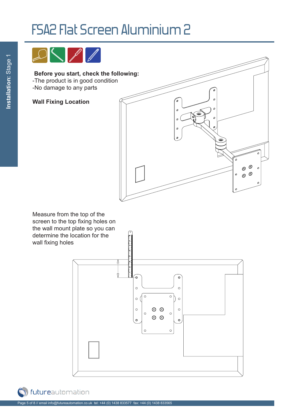 Fsa2 flat screen aluminium 2 | Future Automation FSA2 User Manual | Page 6 / 10