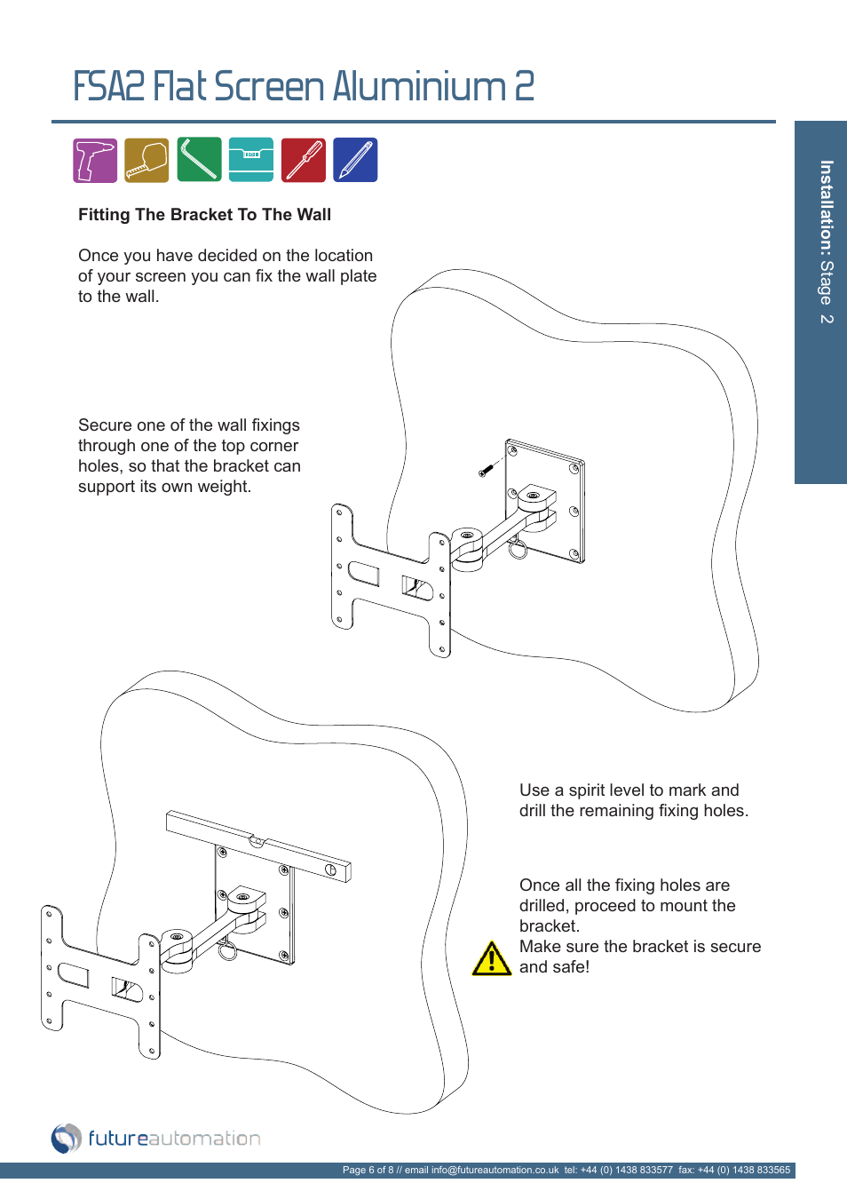 Fsa2 flat screen aluminium 2 | Future Automation FSA2 User Manual | Page 7 / 10