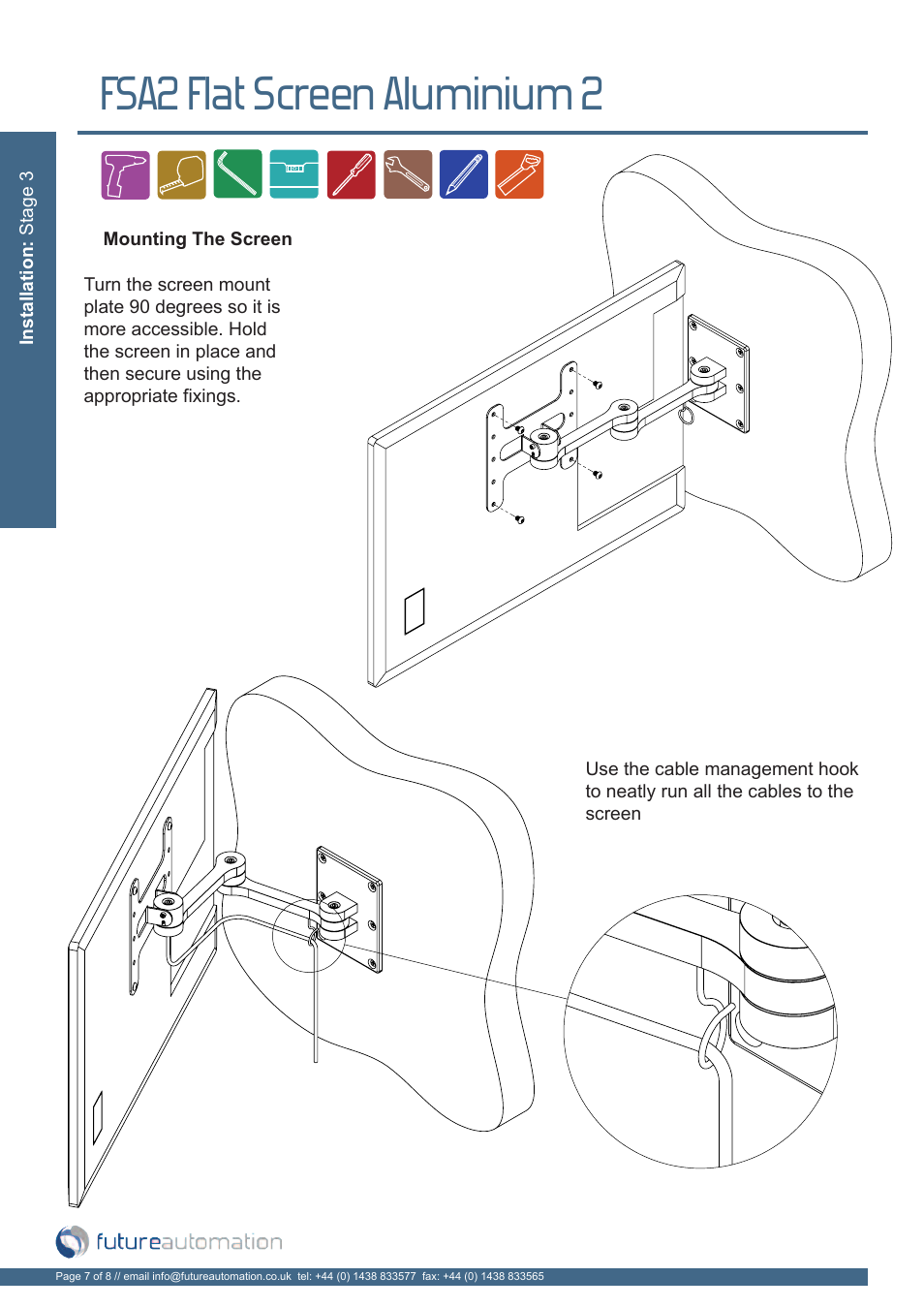 Fsa2 flat screen aluminium 2 | Future Automation FSA2 User Manual | Page 8 / 10