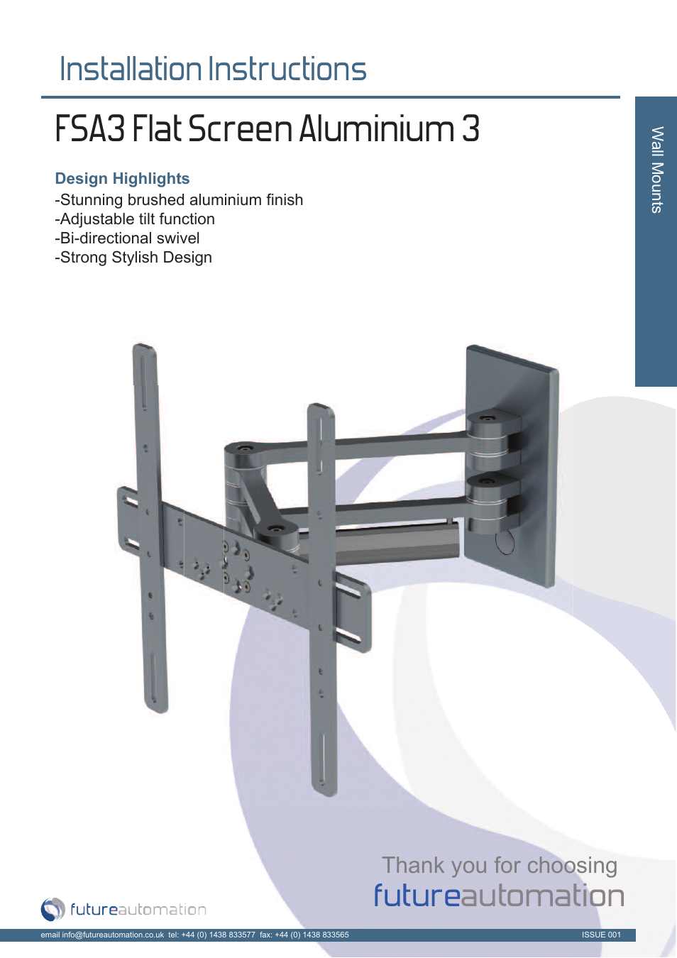 Future Automation FSA3 User Manual | 14 pages