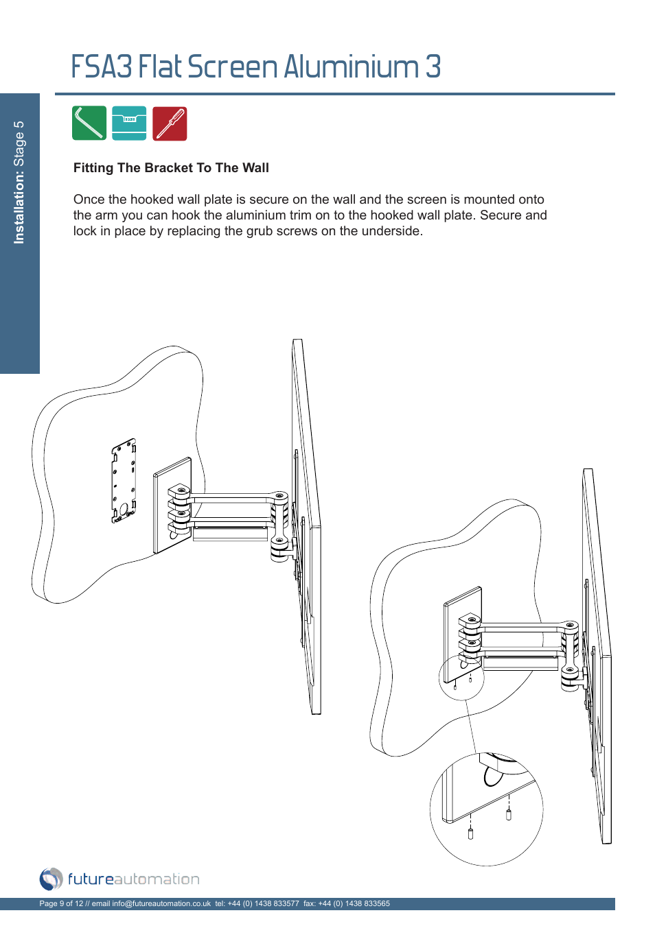 Fsa3 flat screen aluminium 3 | Future Automation FSA3 User Manual | Page 10 / 14