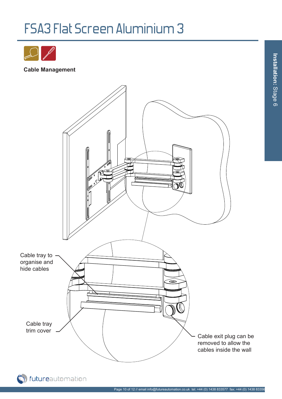 Fsa3 flat screen aluminium 3 | Future Automation FSA3 User Manual | Page 11 / 14