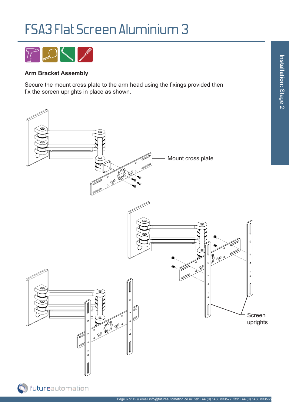 Fsa3 flat screen aluminium 3 | Future Automation FSA3 User Manual | Page 7 / 14