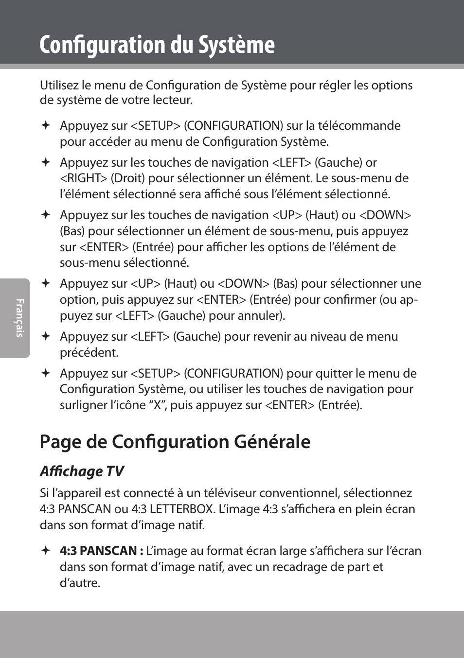 Configuration du système, Affichage tv, Page de configuration générale | COBY electronic DVD938 User Manual | Page 154 / 180