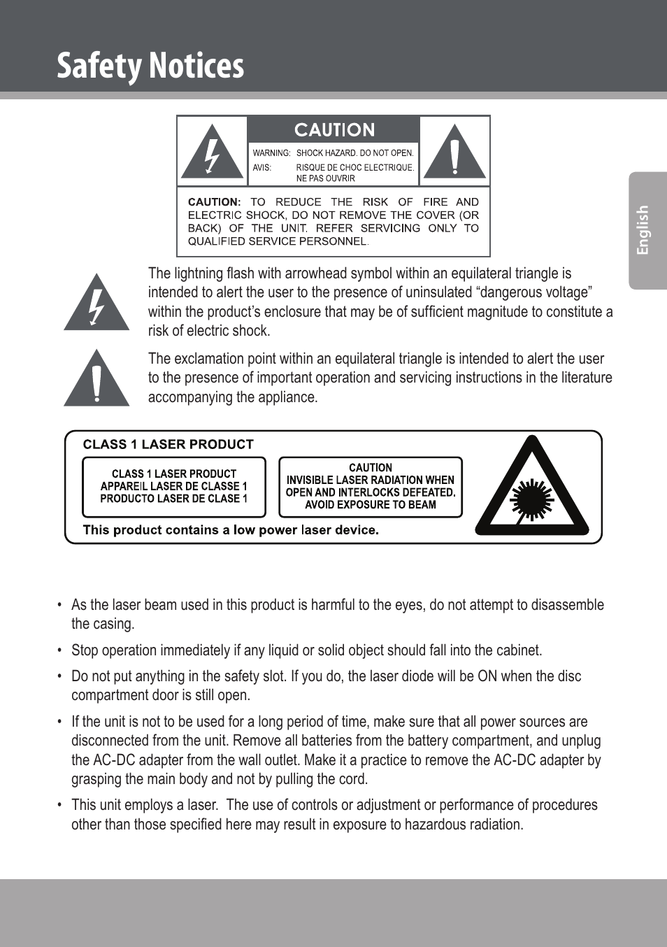 Safety notices, On protection against laser energy exposure | COBY electronic DVD938 User Manual | Page 53 / 180