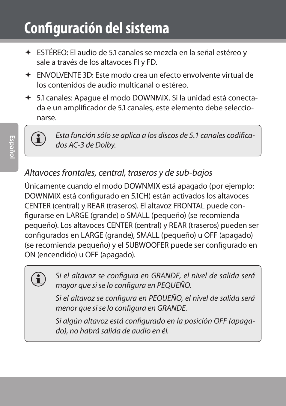 Configuración del sistema | COBY electronic DVD938 User Manual | Page 98 / 180