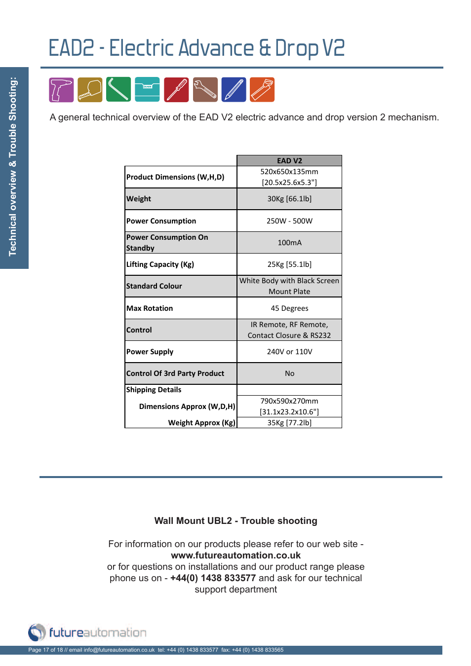 Ead2 - electric advance & drop v2 | Future Automation EAD2 User Manual | Page 18 / 20