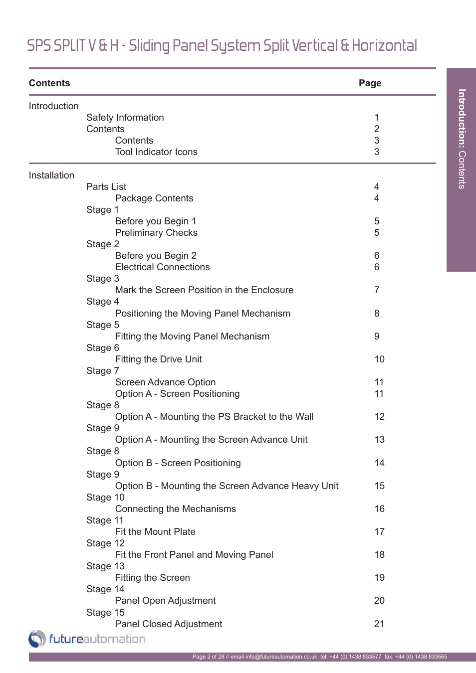 Future Automation SPS User Manual | Page 3 / 30